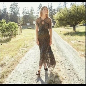 Doen Antoinette Dress black paisley M